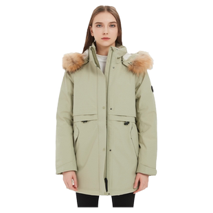 ACOME新款羽绒服女冬季户外鹅绒服防风保暖极寒服中长款大毛领