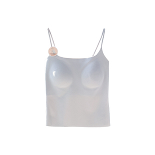 安芝娜一轻松吊带隐形内衣女无痕美背细肩带背心式文胸可外穿1668