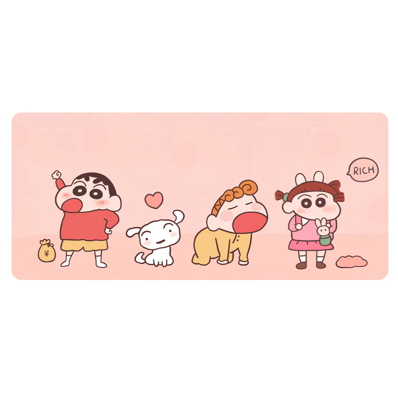 蜡笔小新鼠标垫可爱超大加厚办公桌垫电脑键盘垫动漫电竞游戏垫