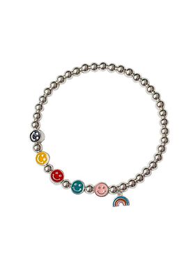 女生银无可爱笑脸手链