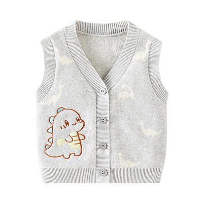 男宝宝马甲春秋外穿男童针织背心