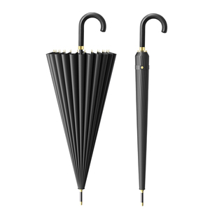 弯钩长柄雨伞加厚高密度防漏加大号加固男士防风暴雨结实耐用女士