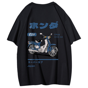 美式350G重磅纯棉短袖T恤男款2026夏季潮牌宽松情侣百搭休闲体恤