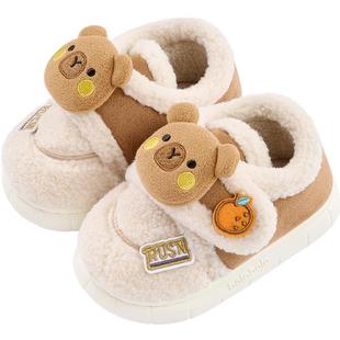 巴拉巴拉儿童棉拖鞋男童女童鞋子秋冬款童鞋宝宝居家保暖外穿棉鞋