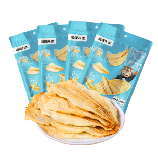 海狸先生鳕鱼片烤鱼片干大连特产海鲜零食即食小鱼干孕妇休闲小吃