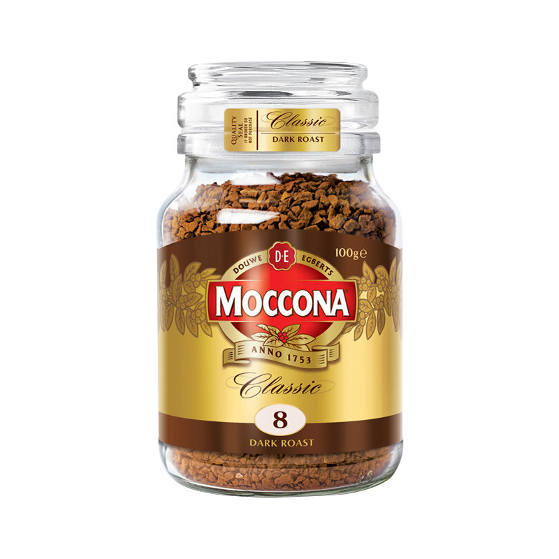 Moccona摩可纳速溶咖啡深度8号美式冻干咖啡粉400次烘焙榛果浓缩  咖啡实拍商品图