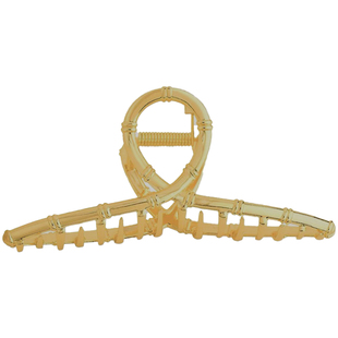 Manggis Gold镀金ins时髦金属竹节大号后脑勺发夹发抓抓夹鲨鱼夹