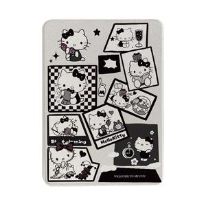 漫画风黑白凯蒂猫360旋转iPadAir6保护套2024新款适用苹果iPad10保护壳平板Pro11寸Air5带笔槽10.9女款10.2寸