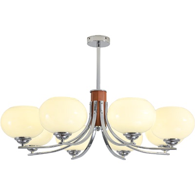 中古风客厅吊灯包豪斯玻璃北欧餐厅柿子法式卧室餐厅灯大厅主灯