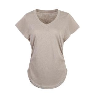 annerunV领宽松运动上衣女透气短袖T恤瑜伽服跑步速干衣健身罩衫