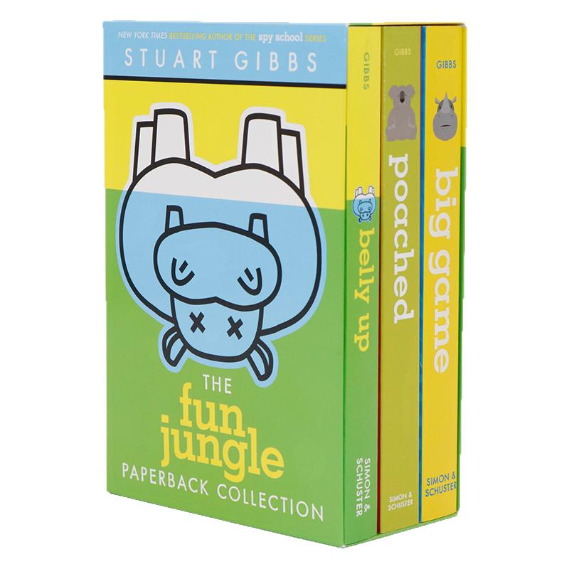 欢乐丛林1-3册盒装 The Fun Jungle 英文原版章节书斯图亚特吉布斯 动物园侦探欢乐冒险神秘故事桥梁 Spy School同作者
