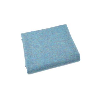 弹力垂感 蓝色彩纱混色针织羊毛毛料毛呢面料西装连衣裙斗篷布料