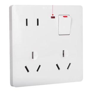 正泰旗舰店家用86型墙壁暗装一开八8孔带开关五5孔多孔插座面板