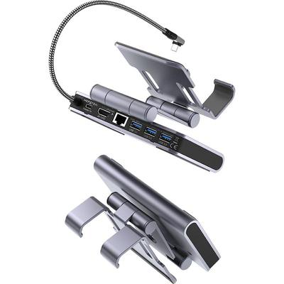 适配ROG掌机Ally拓展坞4K投屏扩展器TypeC底座支架DOCK基座SteamDeckOLED&Switch连电视TV底座100W充电千兆