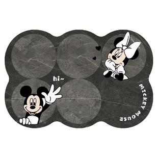 轻奢厕所门垫家用卫生间进门吸水防滑地垫软硅藻泥浴室门口脚垫子