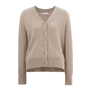 HONRN/红人v领显瘦长袖山羊绒羊毛针织衫开衫上衣女秋冬HI55OM672