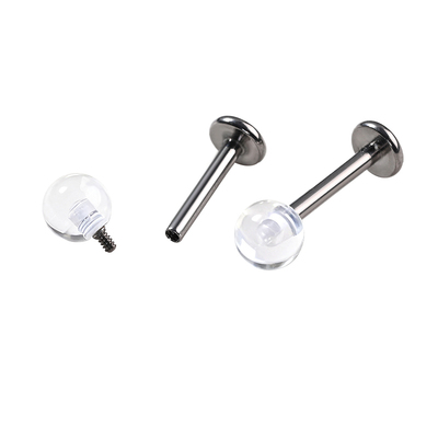 透明隐形耳钉钛合金f136学生耳钉