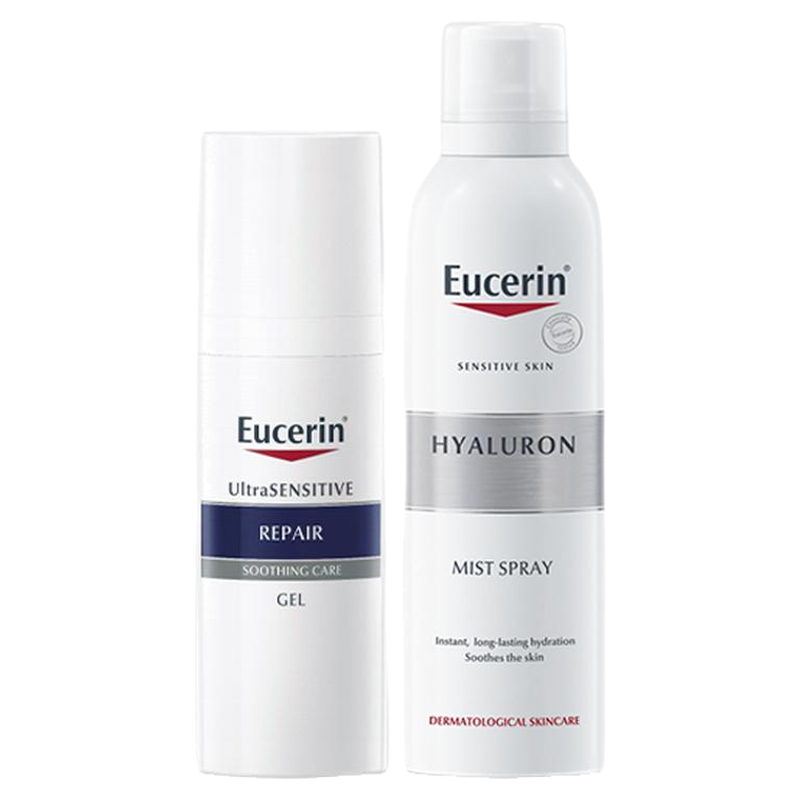 EUCERIN/优色林舒安霜舒缓修护补水喷雾身体沐浴油保湿套组敏感肌