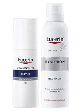 EUCERIN/优色林舒安霜舒缓修护补水喷雾身体沐浴油保湿套组敏感肌