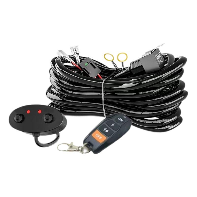 LED射灯无线遥控爆闪开关线组12v24v高功率一拖四一拖六开关线束