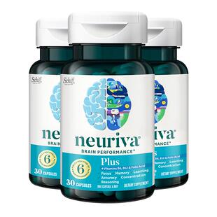 neuriva纽睿华脑动力加强款成人补脑辅助大脑记忆力神经酸*3瓶