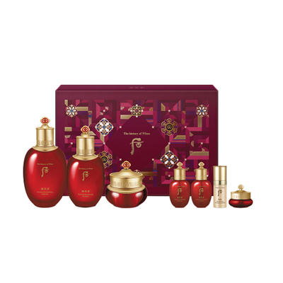 韩国后享红华凝香套水乳面霜保湿