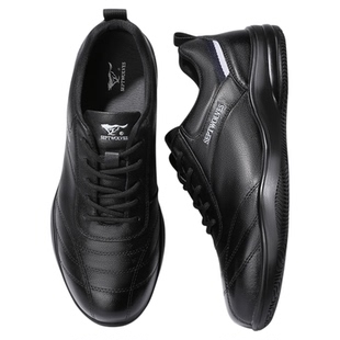 七匹狼男鞋2025秋季新款官方正品轻便黑色皮鞋男鞋透气运动休闲鞋