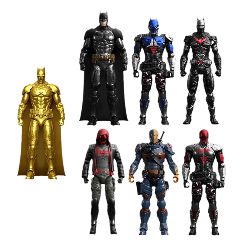 正版授权f5蝙蝠侠阿卡姆骑士手办玩具拼装模型盲盒85周年男生礼物