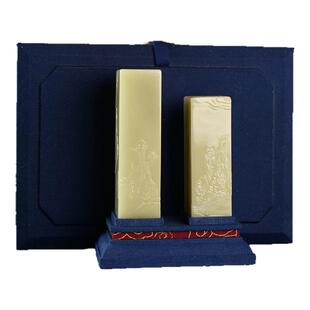 西泠印社青田石封门青薄意菩提问道/寿者灵芝钮对章印材书法国画藏书章篆刻精品石材印石一物一拍送礼收藏