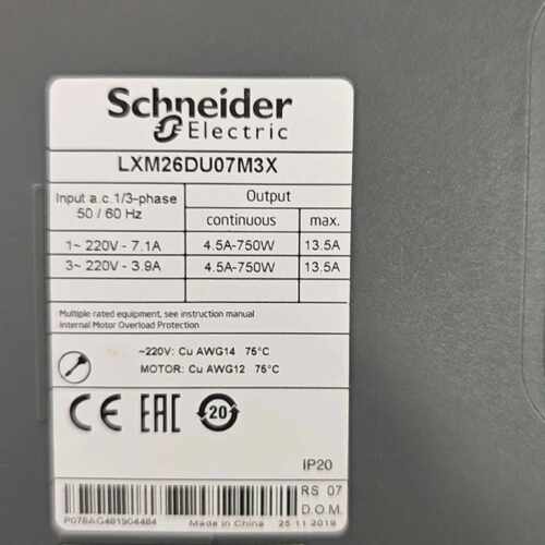 【议价-可维修】  Eleric 伺服驱动器 LXM26DU07M3X 工控备件  /