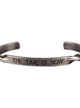 螺旋哑光磨砂黑色开口可调节手镯