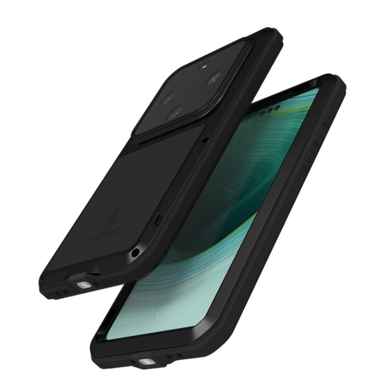 军事防摔铠甲适用华为Mate60 Pro手机壳全包边mate70金属+硅胶套保护男士个性三防外壳