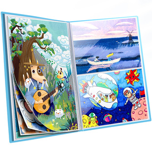 a2画册收纳册美术作品集儿童画画4k素描画夹装画纸海报a3绘画本放奖状8k开存资料收集册文件夹画作整理收藏夹