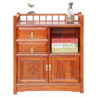 老榆木餐边柜实木茶水柜茶桌边柜茶柜实木置物架客厅储物柜收纳柜