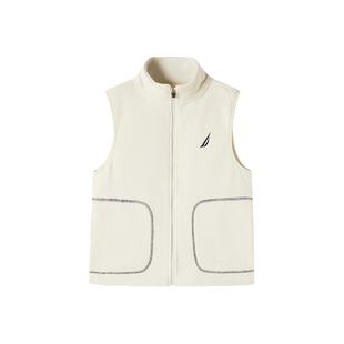 NAUTICA/诺帝卡童装 男童女童抓绒马甲秋冬季摇粒绒马甲户外露营