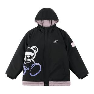 【防水小暖壳】奕时代胖男童棉服冬款中大童连帽外套男孩棉衣大码