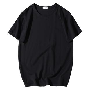 定制】夏季T恤男短袖体恤纯棉宽松大码休闲纯色工作服广告衫上衣