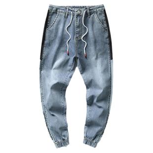 大码男生裤子2025新款宽松加肥加大工装裤加绒弹力休闲牛仔裤男款