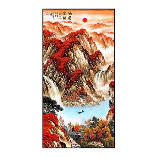 好运挂画入口入口装饰画书法和绘画靠背走廊过道壁画现代休闲新中