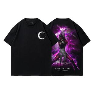 TEE7-街机拳皇八神庵八雉女水洗做旧纯棉复古高街短袖T恤