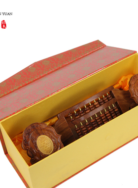 红木如意算盘带底座家具工艺品