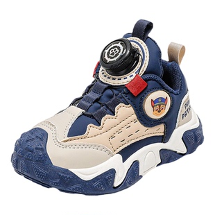 汪汪队立大功童鞋宝宝学步鞋2026春秋款皮面防水男童旋转扣运动鞋