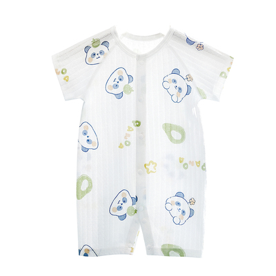 婴儿衣服夏季薄款连体衣宝宝短袖