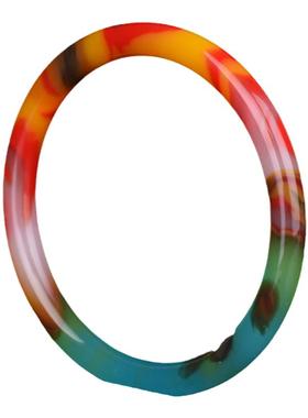 彩玉贵妃镯旺夫细条新疆和田玉