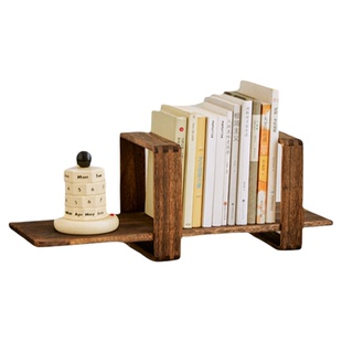 实木中式简约学生桌面书架小型办公桌迷你置物架图书收纳架桌上