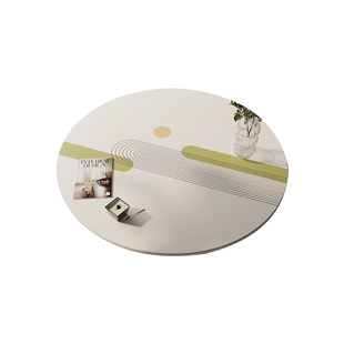 现代风圆桌桌布防水防油免洗防烫轻奢高级感PVC餐桌垫茶几垫圆形