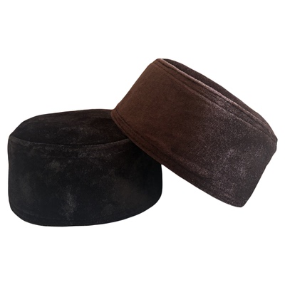 帽子男礼拜帽回男士民族风秋冬回回新款2025回族帽绒面回民保暖帽