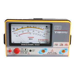 正品天宇TY6018 1000V绝缘电阻测试仪表 摇表TY6017兆欧表500V