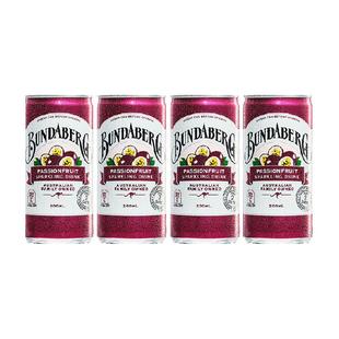 宾得宝Bundaberg澳洲进口百香果口味汽水200ml*4果汁气泡水饮料