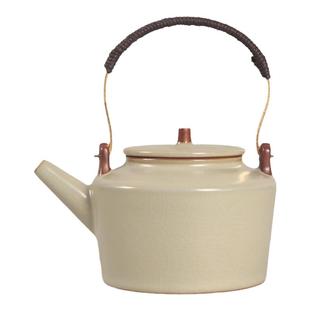 清仓便宜卖270ml米黄汝窑提梁壶陶瓷复古家用泡茶壶功夫茶具冲茶